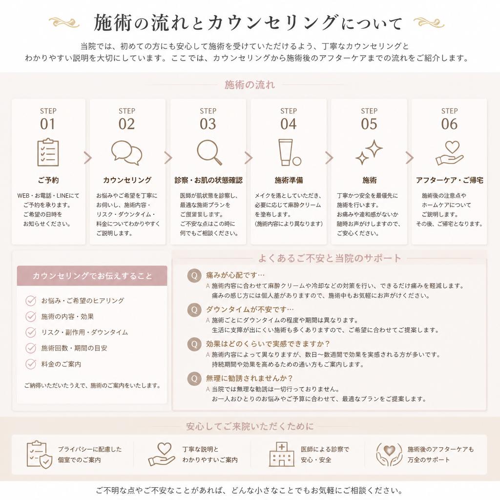 施術の流れと安心サポート