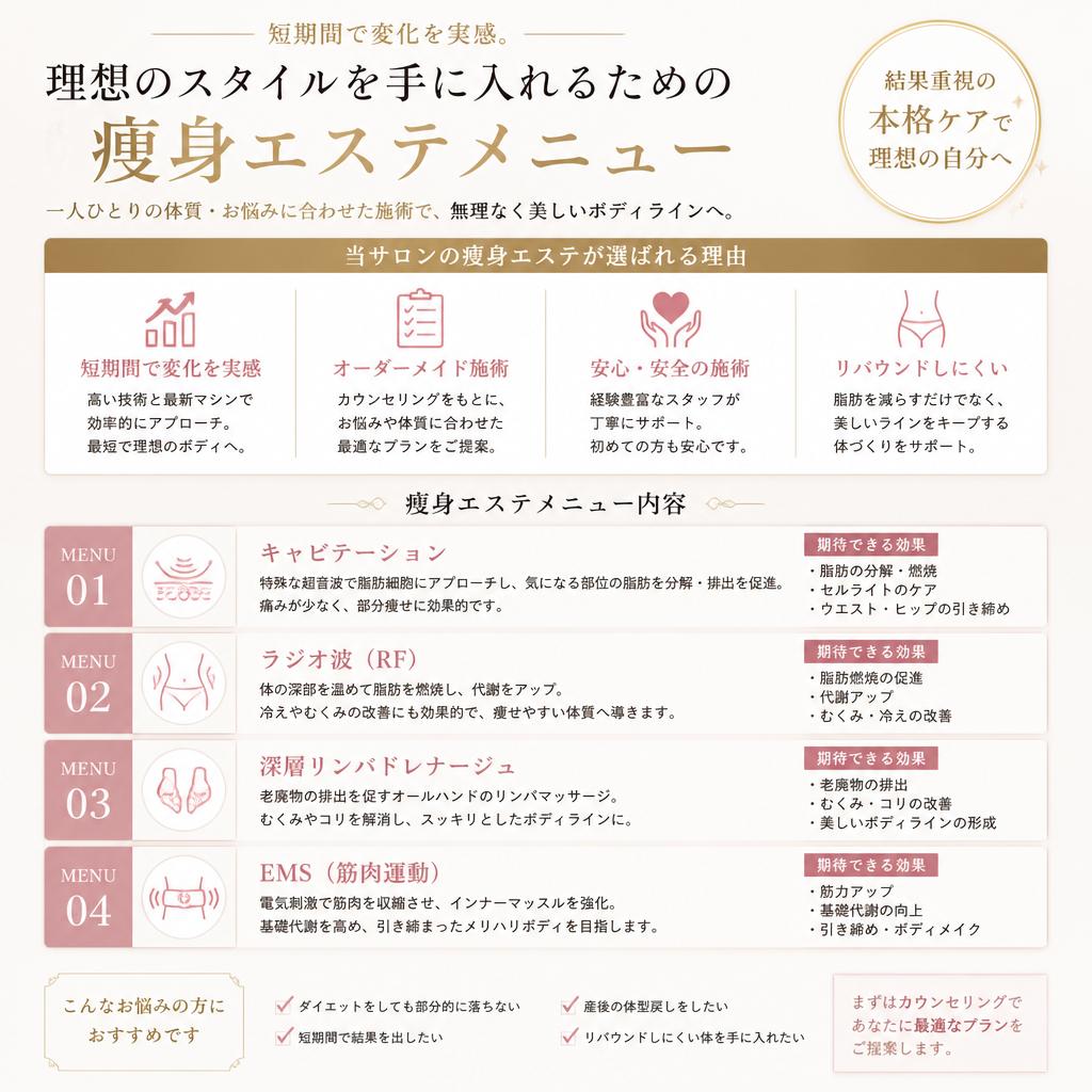 4. 痩身エステで美しいボディライン
