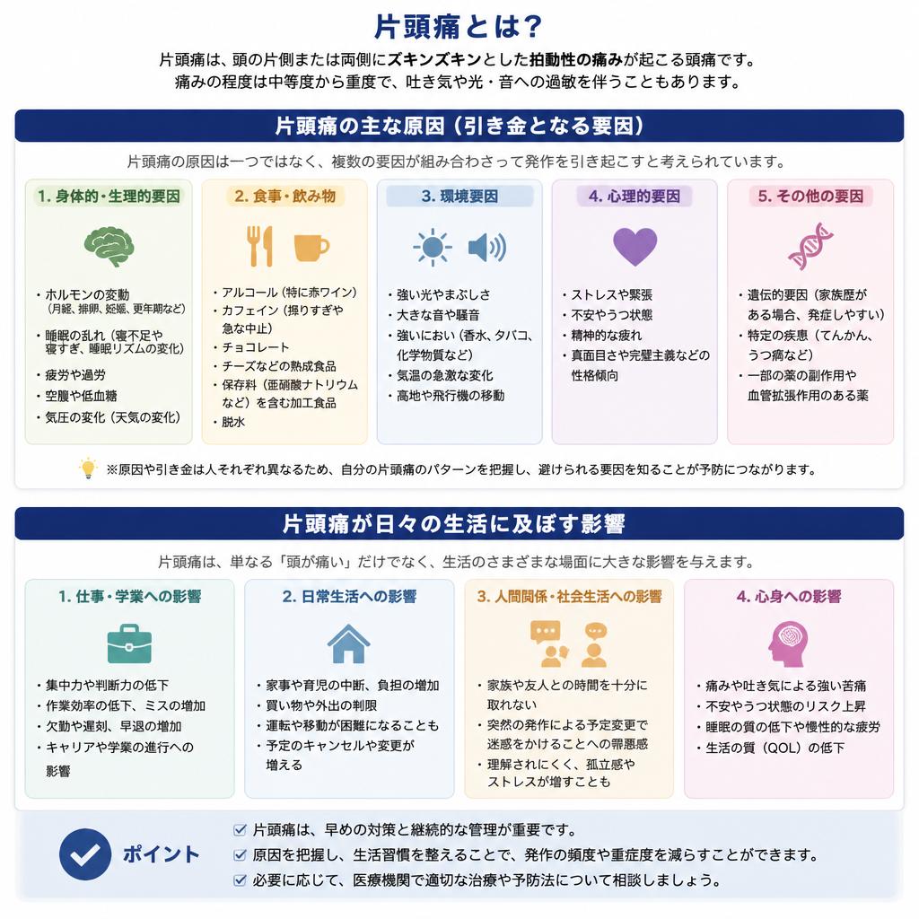 2. 片頭痛の原因と影響