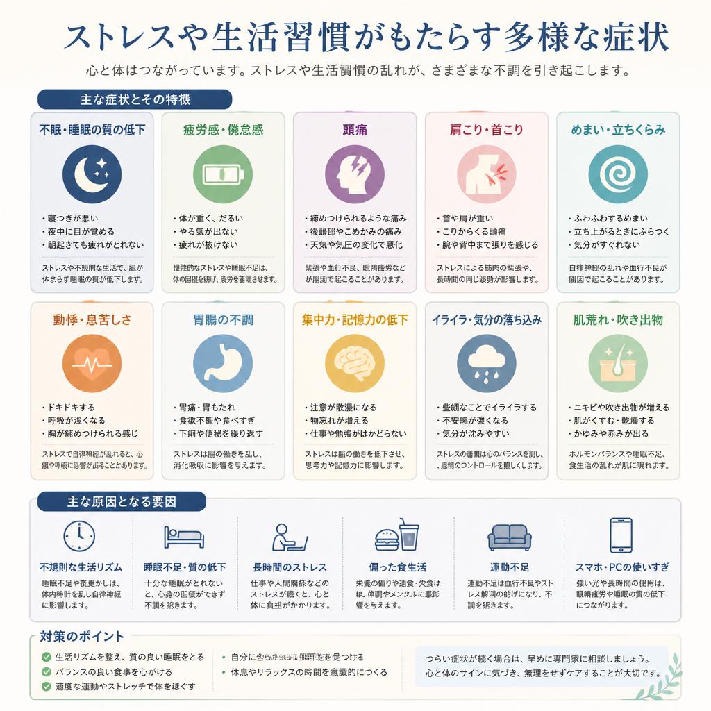 自律神経の乱れが引き起こす症状